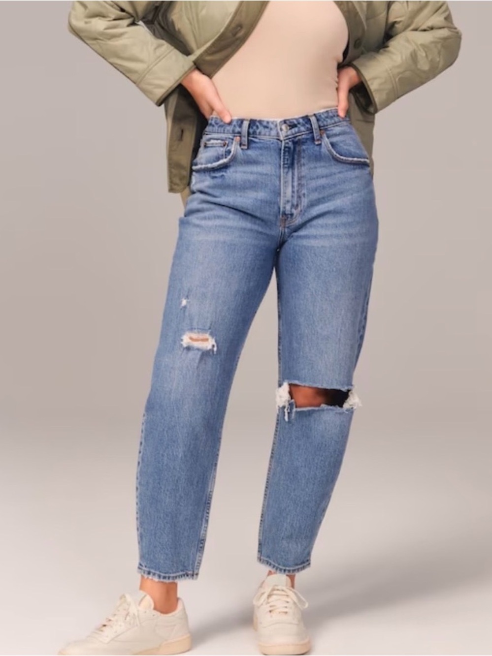 Abercrombie and Fitch Curve Love The 80s Mom High Rise Jeans